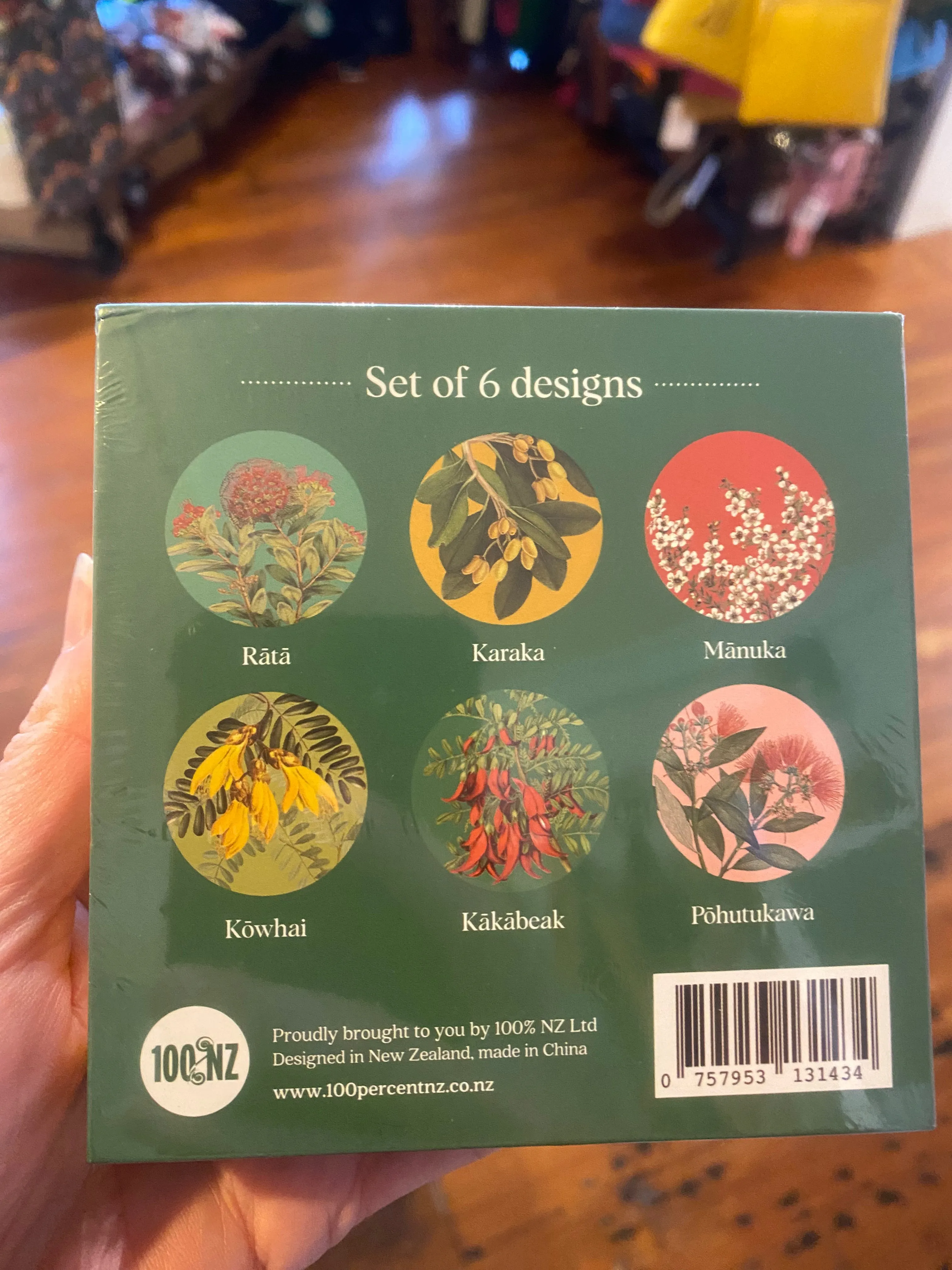 100% NZ Native Botanicals 6 Coasters