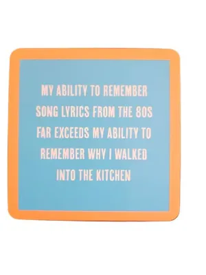 1213- "Song Lyrics"  Drinks On Me Coaster