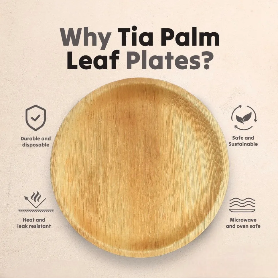 13 Inch Round Disposable Palm Leaf Trays