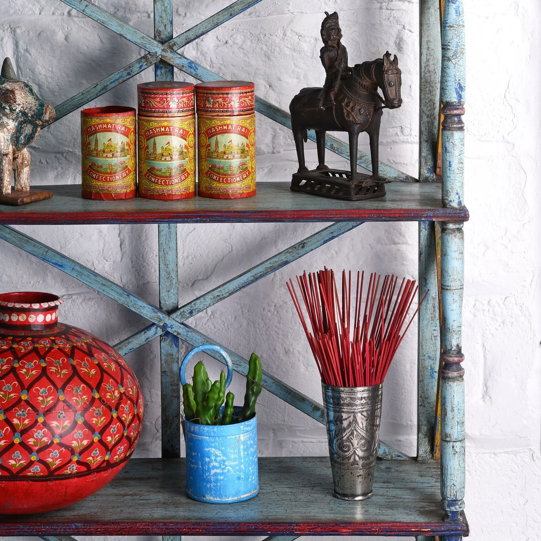 2 Way Painted Iron Bottle Carrier