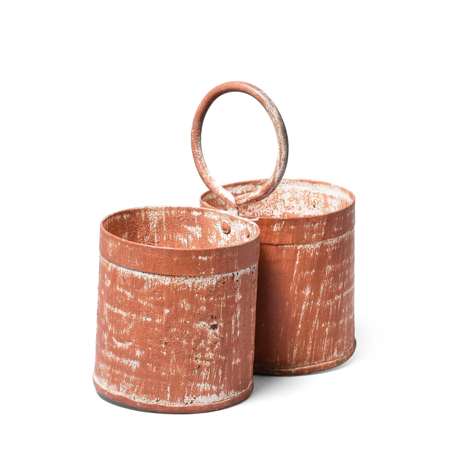2 Way Painted Iron Bottle Carrier