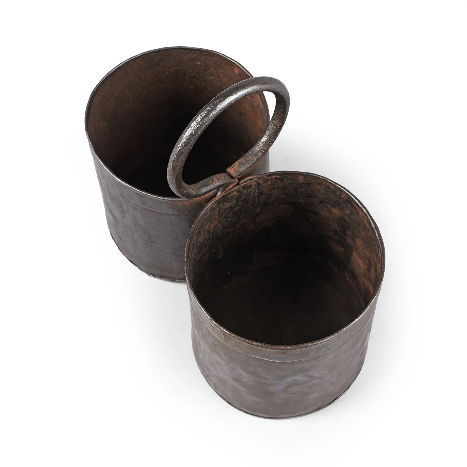 2 Way Painted Iron Bottle Carrier