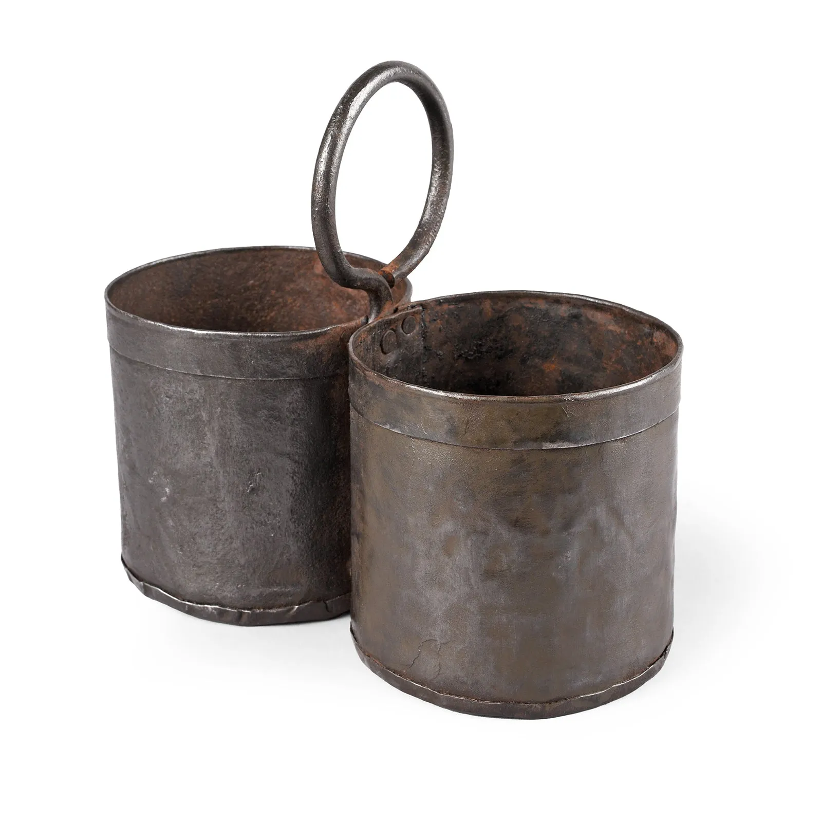 2 Way Painted Iron Bottle Carrier