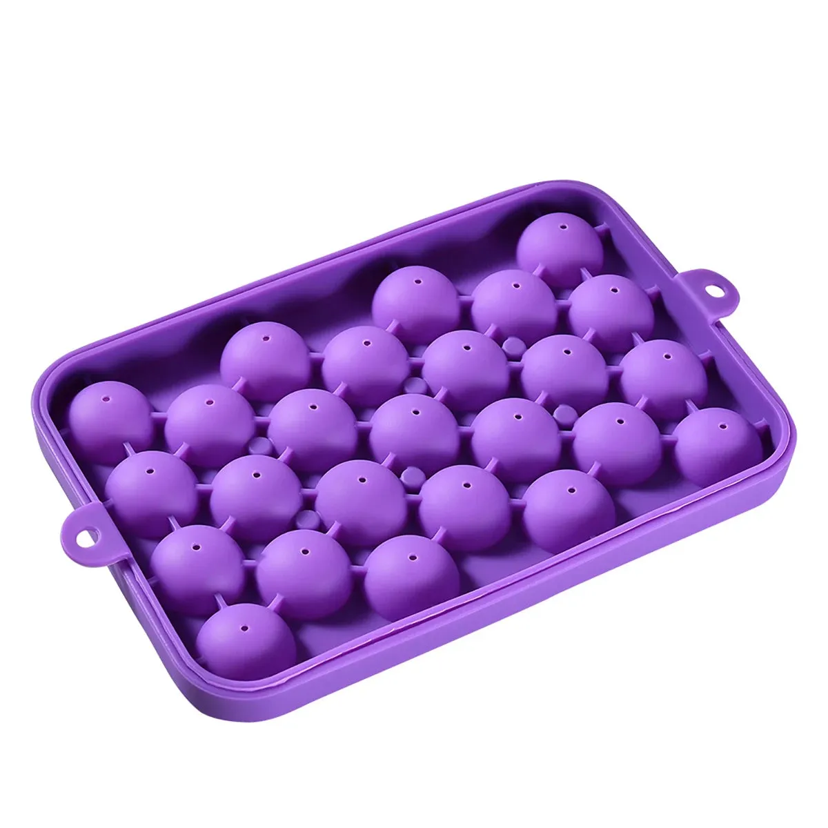 25 Grids Silicone Ice Grid Ball Ice Cube Mold with Cover Ice Storage Box Easy to Demould Bar Home Party Kitchen Tools