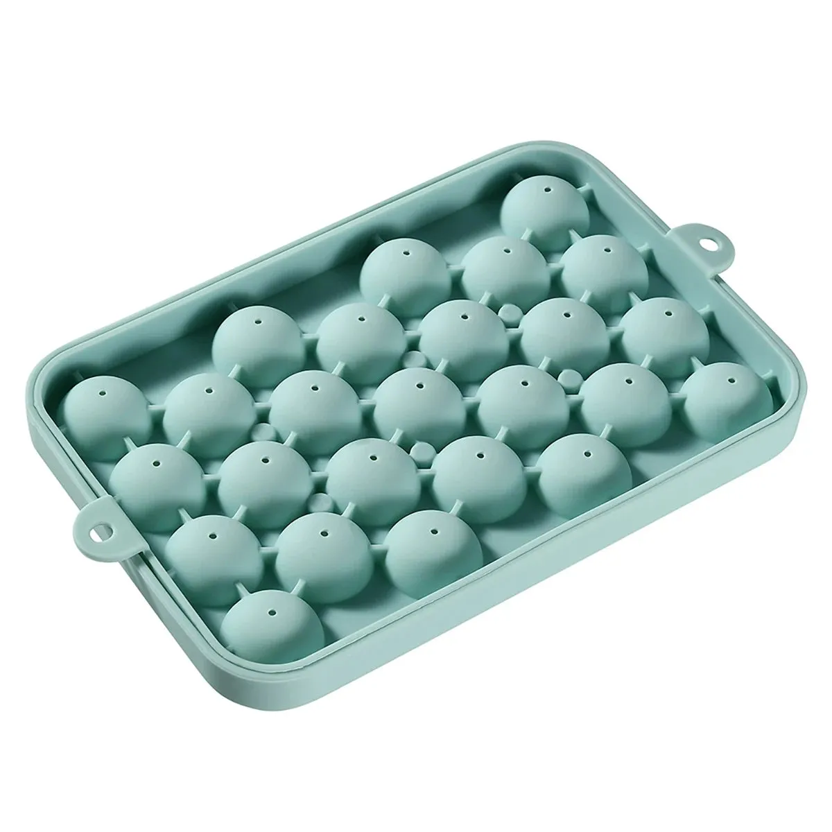 25 Grids Silicone Ice Grid Ball Ice Cube Mold with Cover Ice Storage Box Easy to Demould Bar Home Party Kitchen Tools