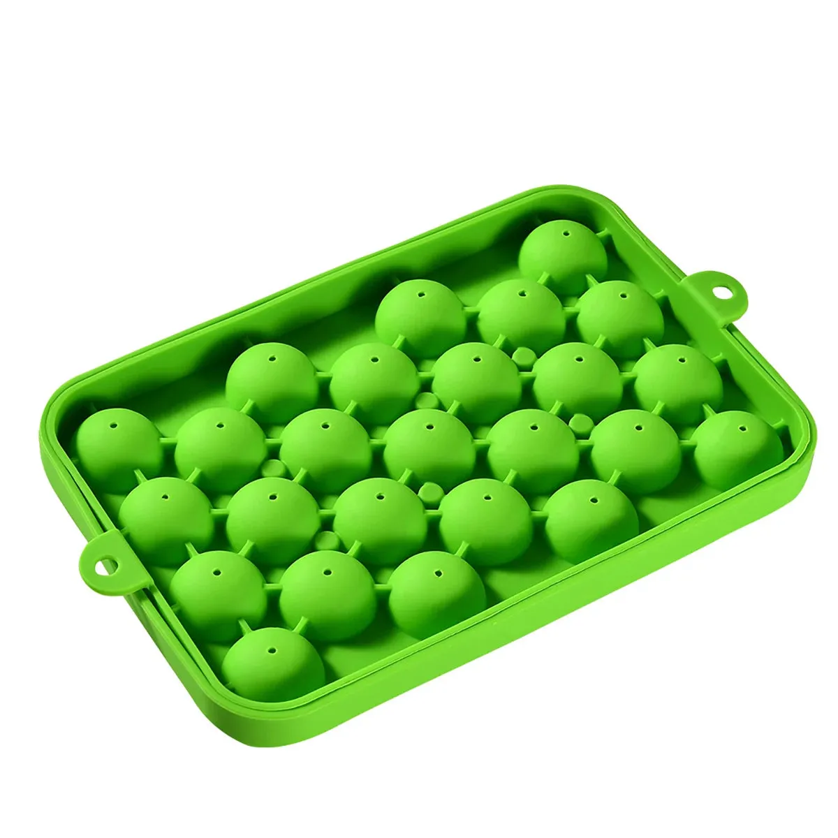 25 Grids Silicone Ice Grid Ball Ice Cube Mold with Cover Ice Storage Box Easy to Demould Bar Home Party Kitchen Tools