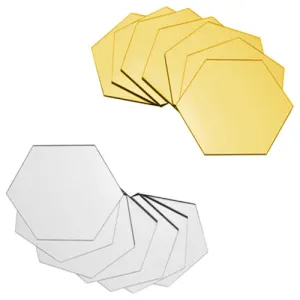 7 Piece Hexagonal Acrylic Mini Mirror Wall Kit