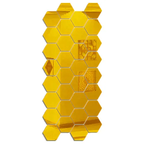 7 Piece Hexagonal Acrylic Mini Mirror Wall Kit