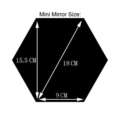 7 Piece Hexagonal Acrylic Mini Mirror Wall Kit
