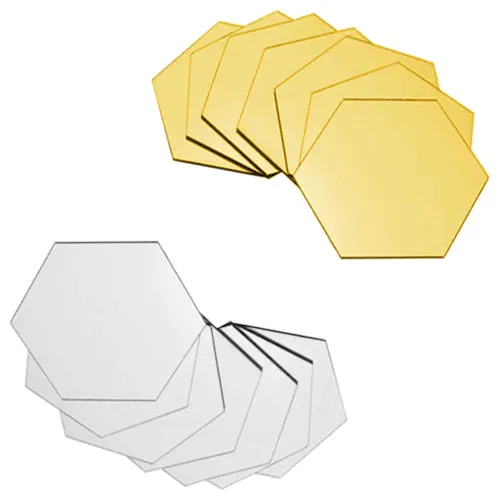 7 Piece Hexagonal Acrylic Mini Mirror Wall Kit