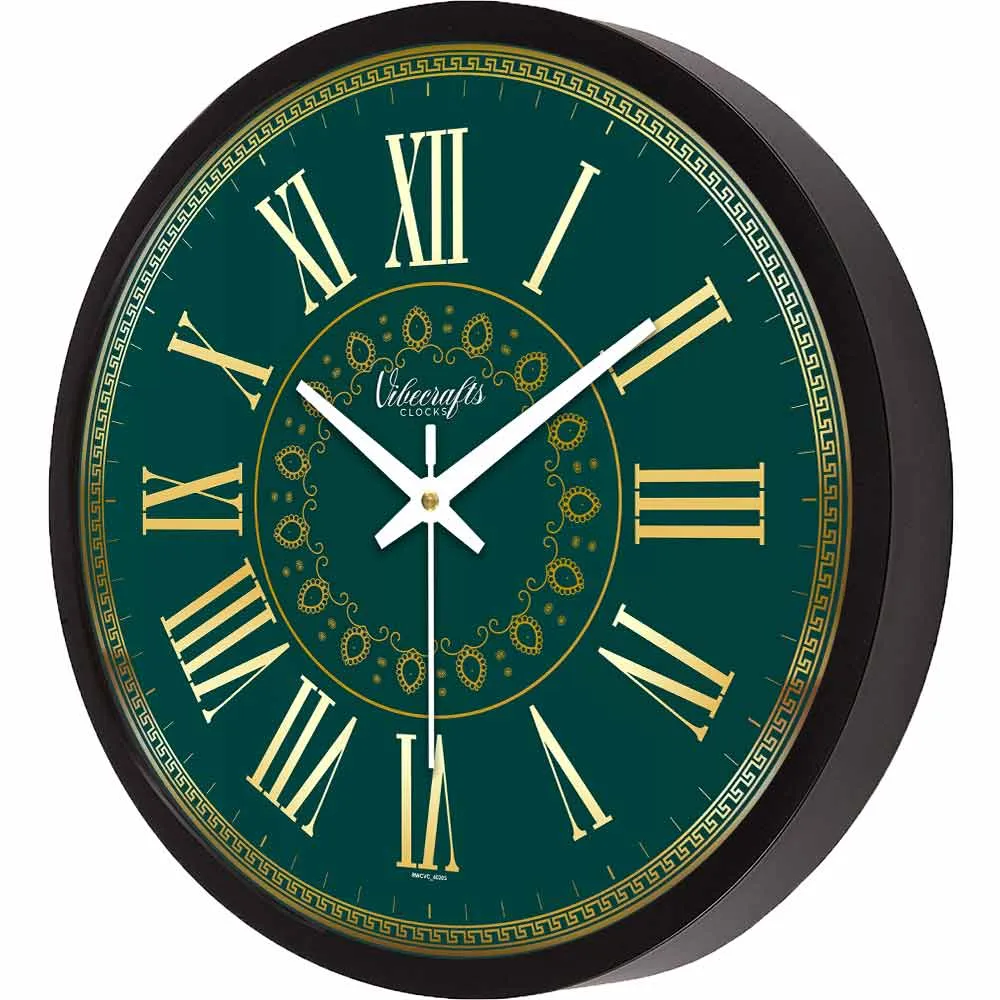 Abstract Stylized Golden Printed Designer Wall Clock