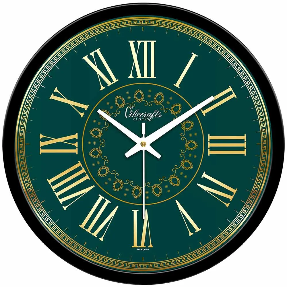 Abstract Stylized Golden Printed Designer Wall Clock