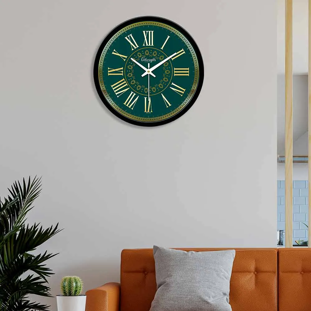 Abstract Stylized Golden Printed Designer Wall Clock