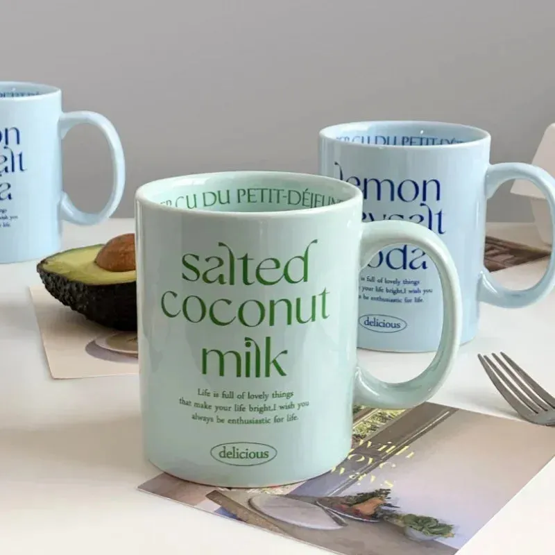 Aesthetic Breakfast-Inspired Ceramic Mug Collection