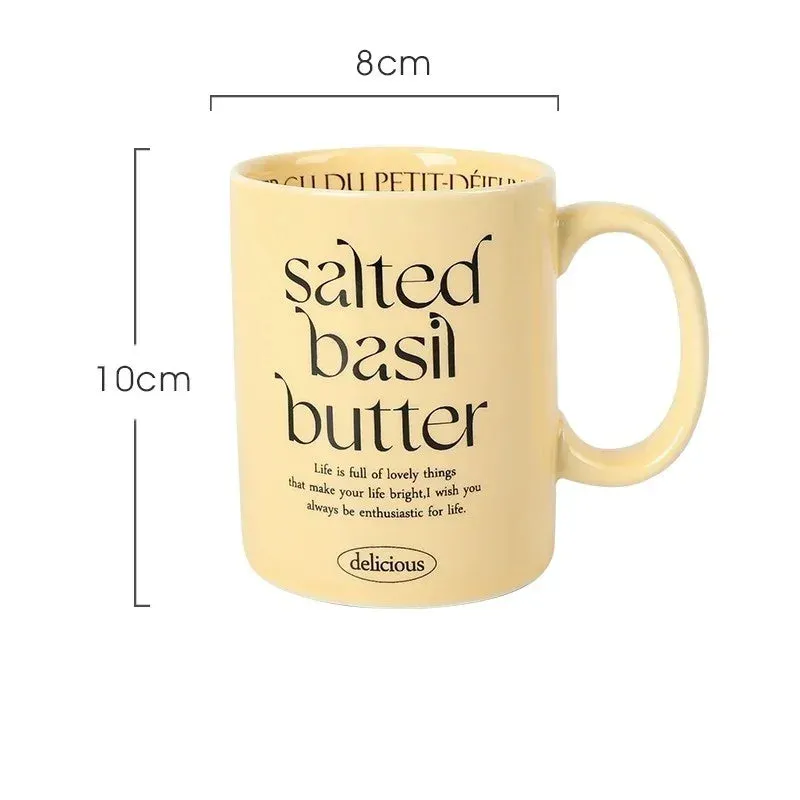 Aesthetic Breakfast-Inspired Ceramic Mug Collection