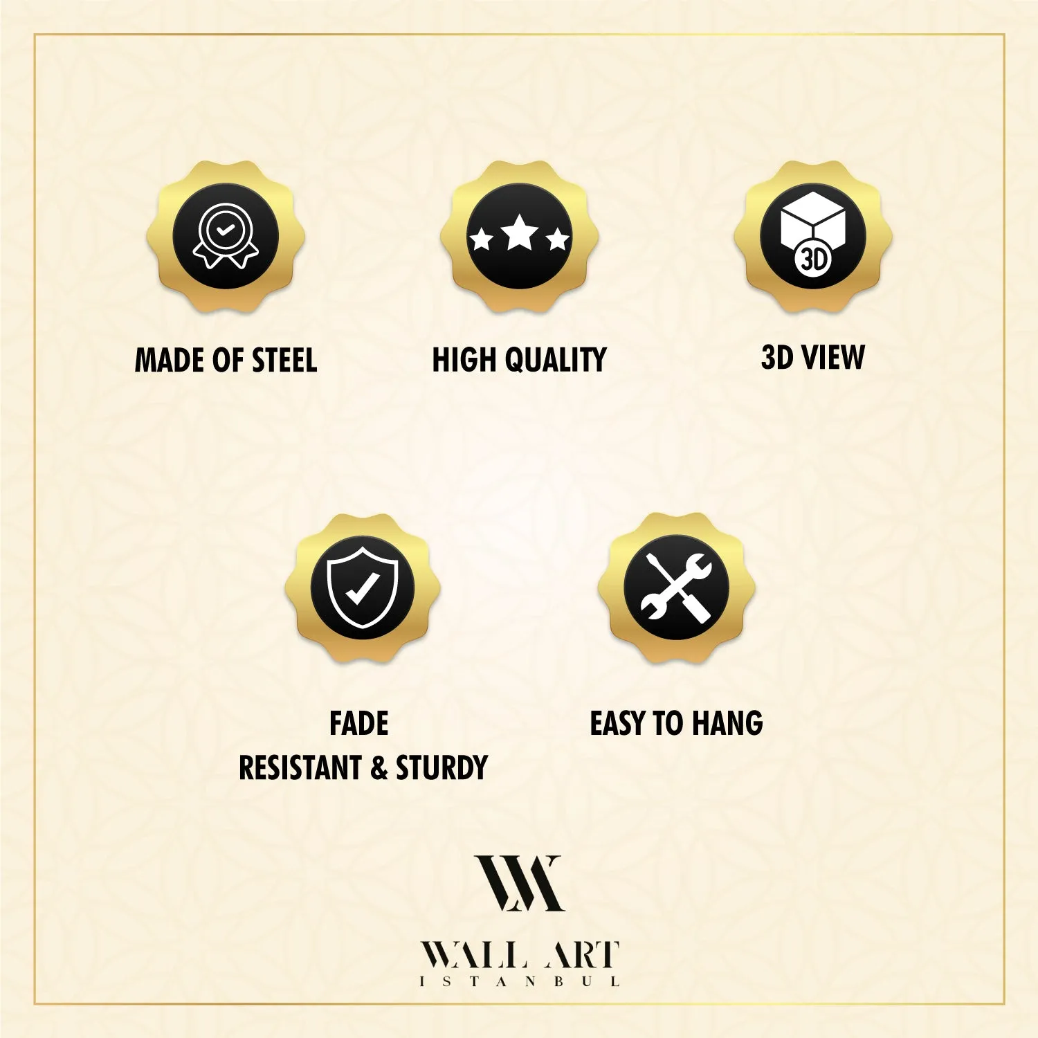 Allah Metal Islamic Wall Art - WAM095