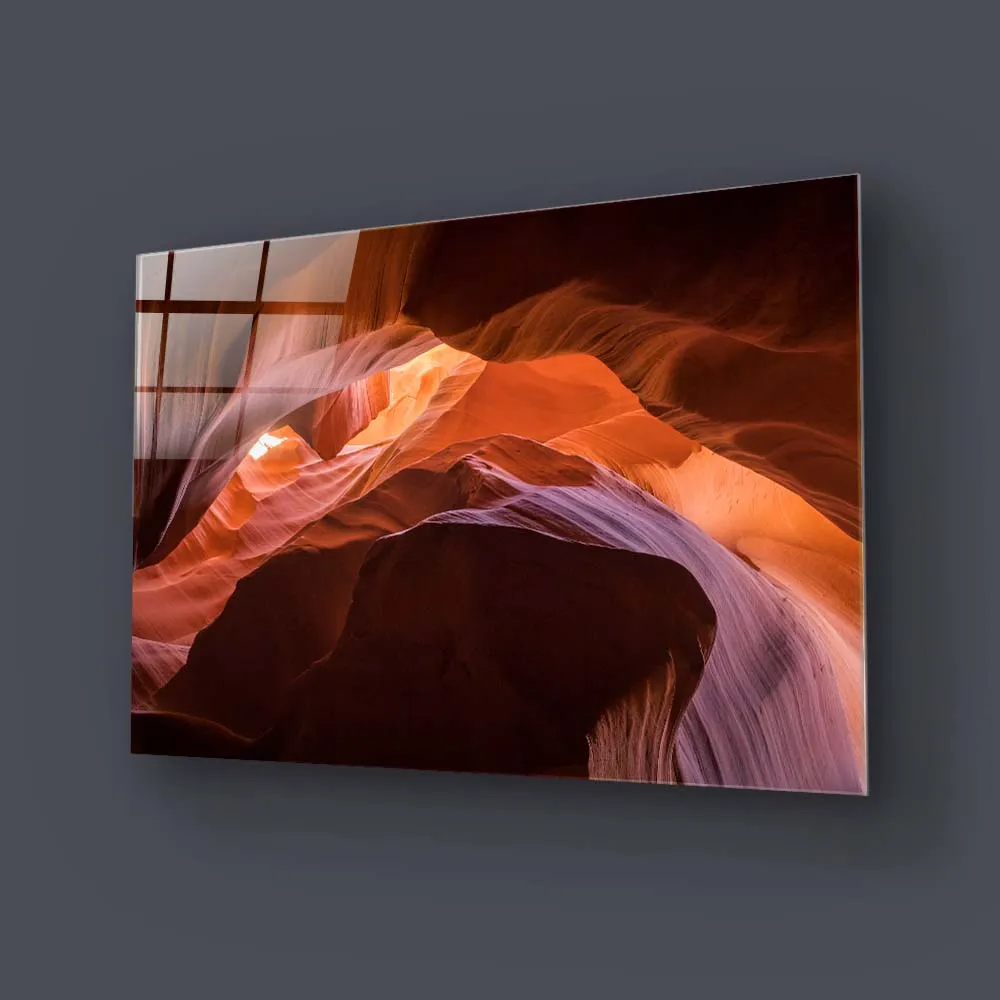 Antelope Canyon, Arizona 2 Glass Wall Art