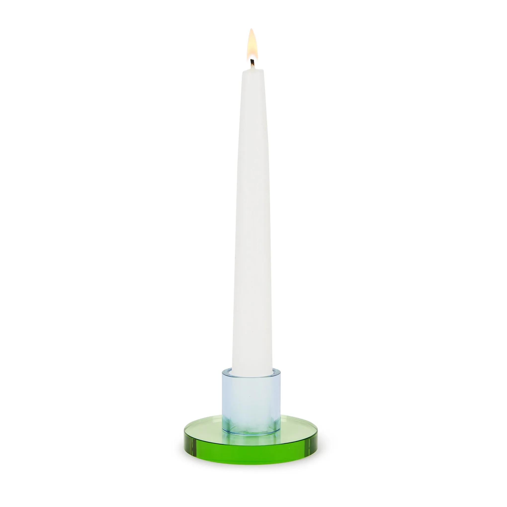 Astra Crystal Candle Holder - Green