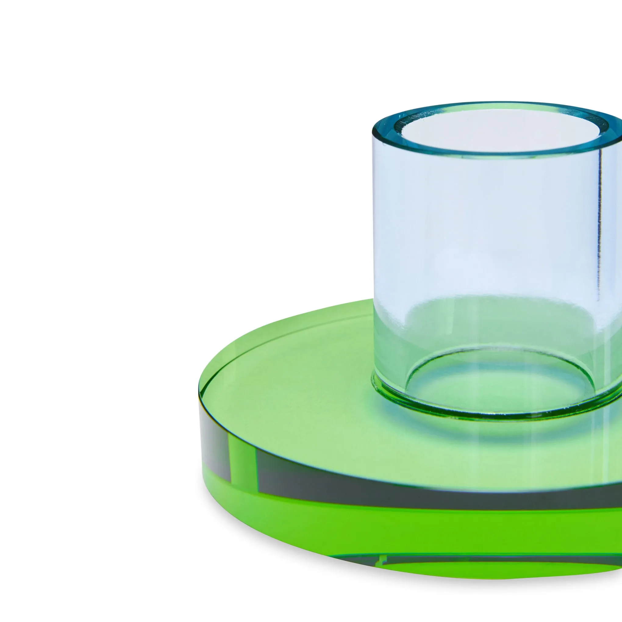 Astra Crystal Candle Holder - Green