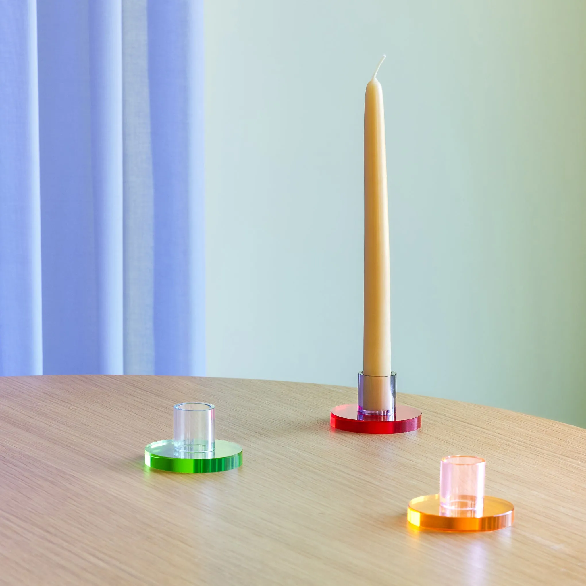 Astra Crystal Candle Holder - Green