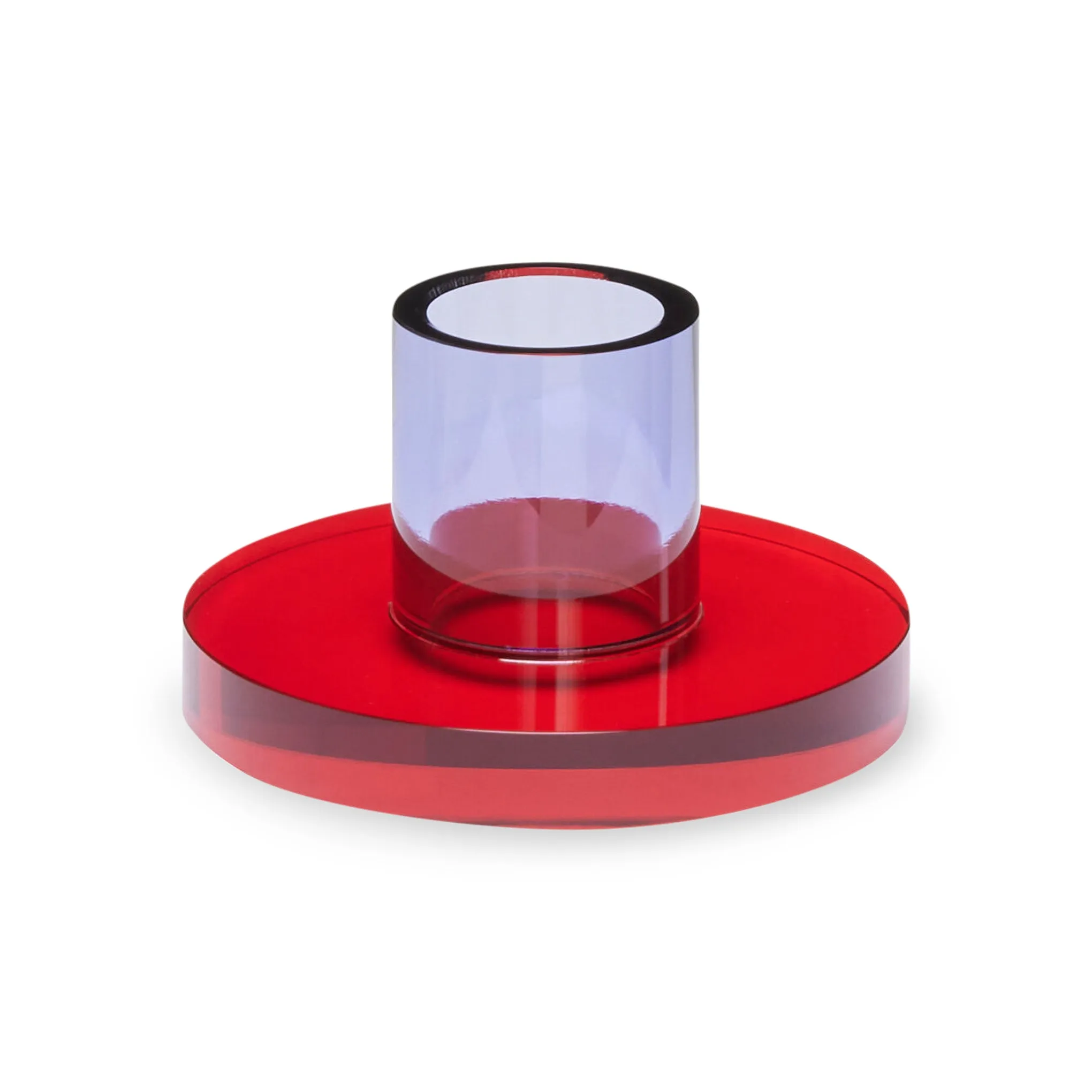 Astra Crystal Candle Holder - Red