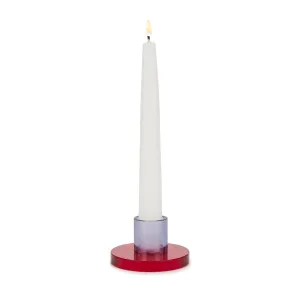 Astra Crystal Candle Holder - Red