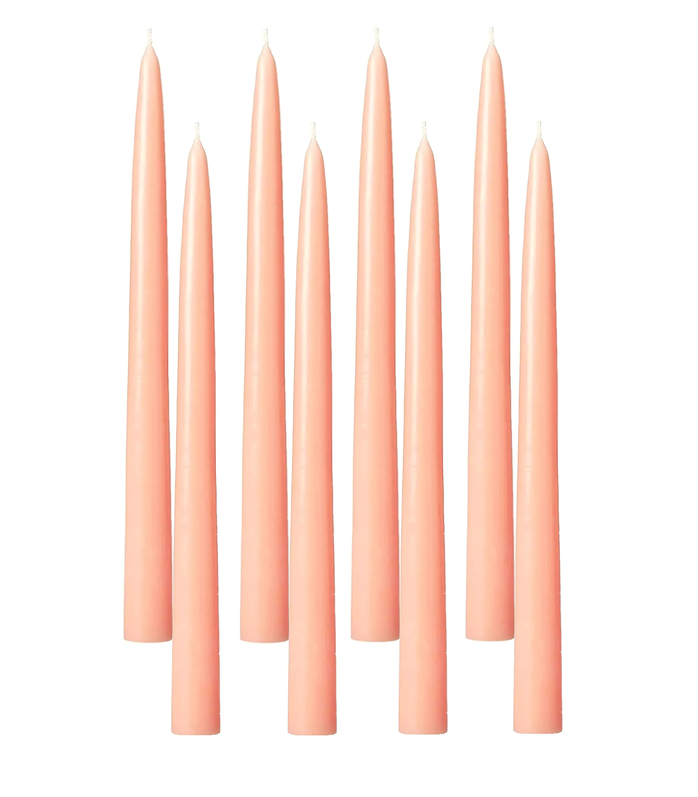 atorakushon Pack of 8 Coral Scented Taper stick Candles Smokless Candle for Diwali Valentine's Gift Home Decoration Bedroom Living Room Decor