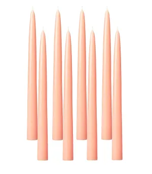 atorakushon Pack of 8 Coral Scented Taper stick Candles Smokless Candle for Diwali Valentine's Gift Home Decoration Bedroom Living Room Decor