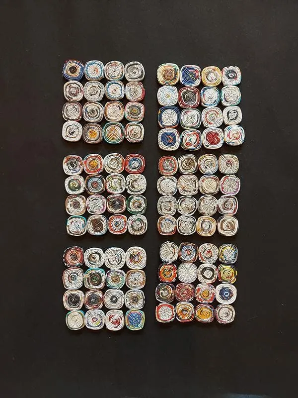 Badge Coasters Natural Set Of 6