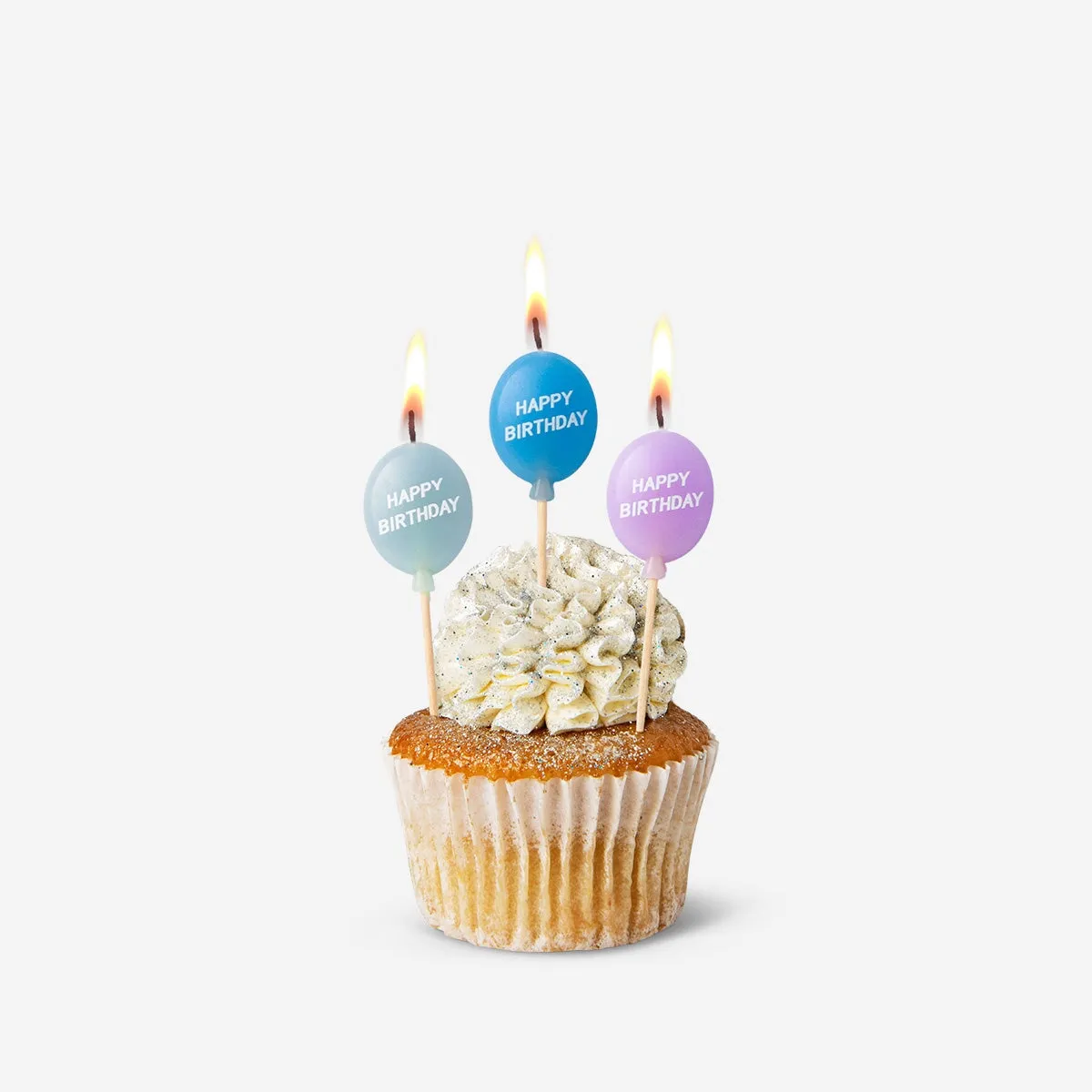 Balloon shaped cake candles. 6 pcs