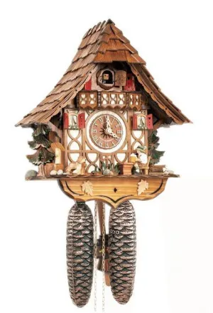 Beer Drinker Eight Day Movement Black Forest German Cuckoo Clock