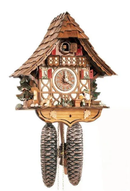 Beer Drinker Eight Day Movement Black Forest German Cuckoo Clock