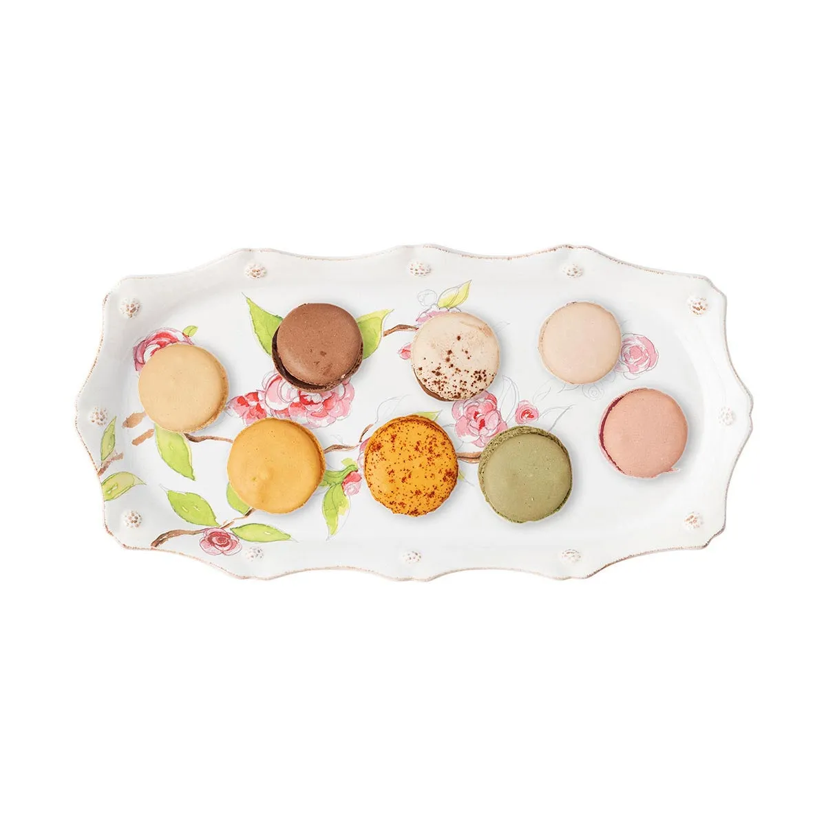 Berry & Thread Floral Sketch 14" Hostess Tray - Camellia