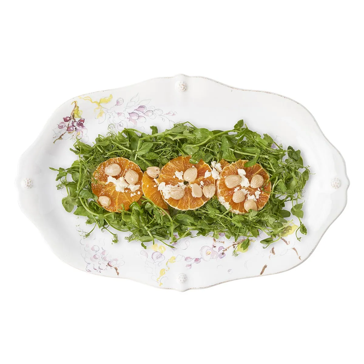Berry & Thread Floral Sketch 16" Platter - Wisteria