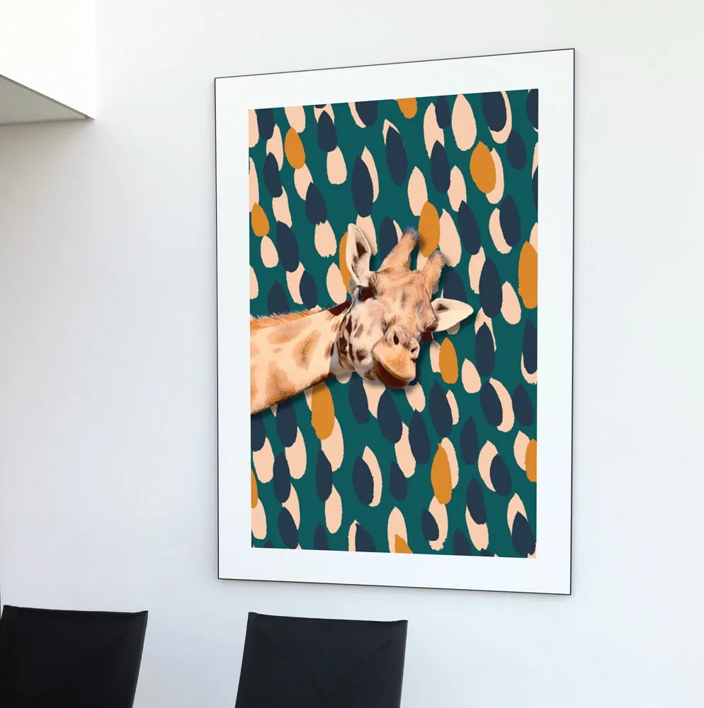 Boho Giraffe Wall Art INSTANT DOWNLOAD Art Print, Colorful Giraffe, One Piece Poster, Giraffe Picture, Animal Lover, Funny Animal Poster, Boho Style