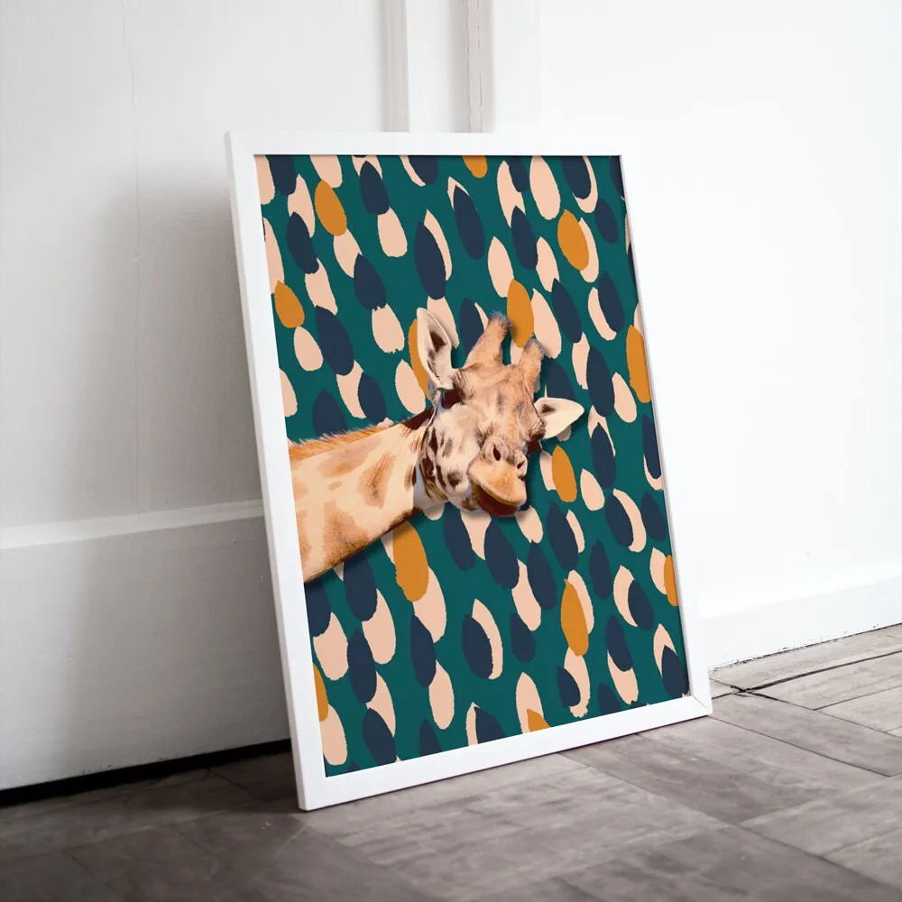 Boho Giraffe Wall Art INSTANT DOWNLOAD Art Print, Colorful Giraffe, One Piece Poster, Giraffe Picture, Animal Lover, Funny Animal Poster, Boho Style