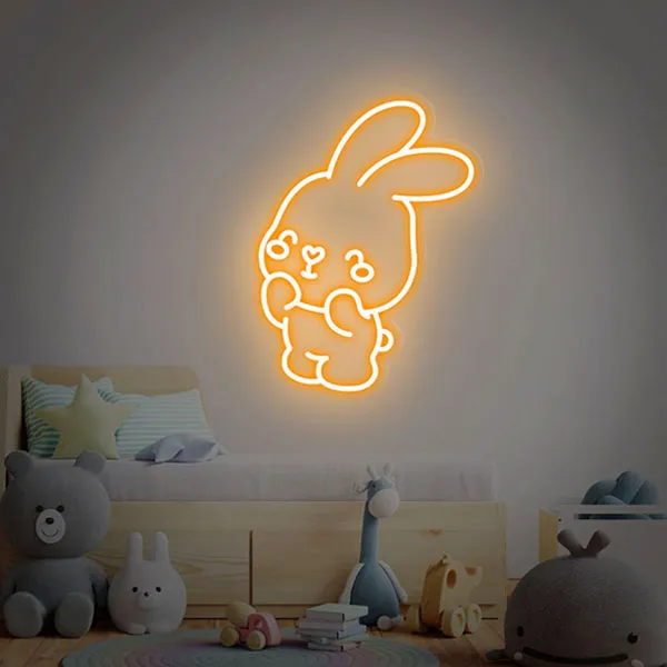 Bunny Neon Wall Art