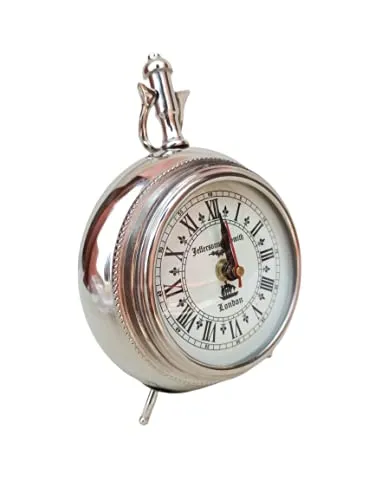 C H Clock Handicraft Table Clock Nikhil 7.5 inches Clock for Home Study Living Room and Office Living Room Bedroom Kitchen Office