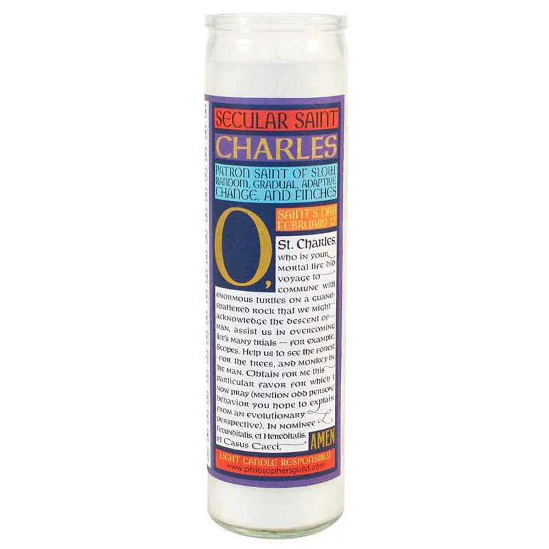 Charles Darwin Saint Candle