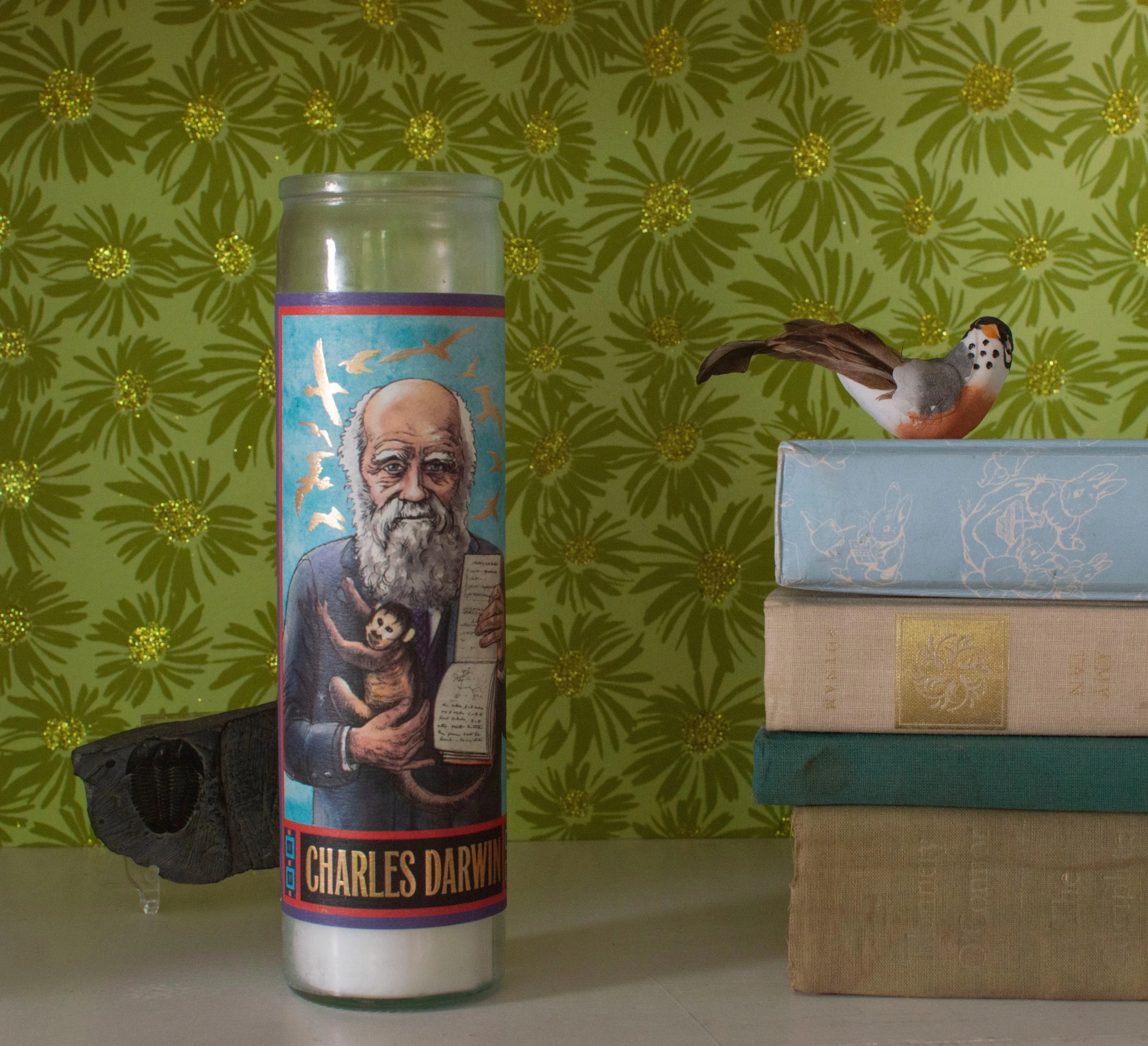 Charles Darwin Saint Candle