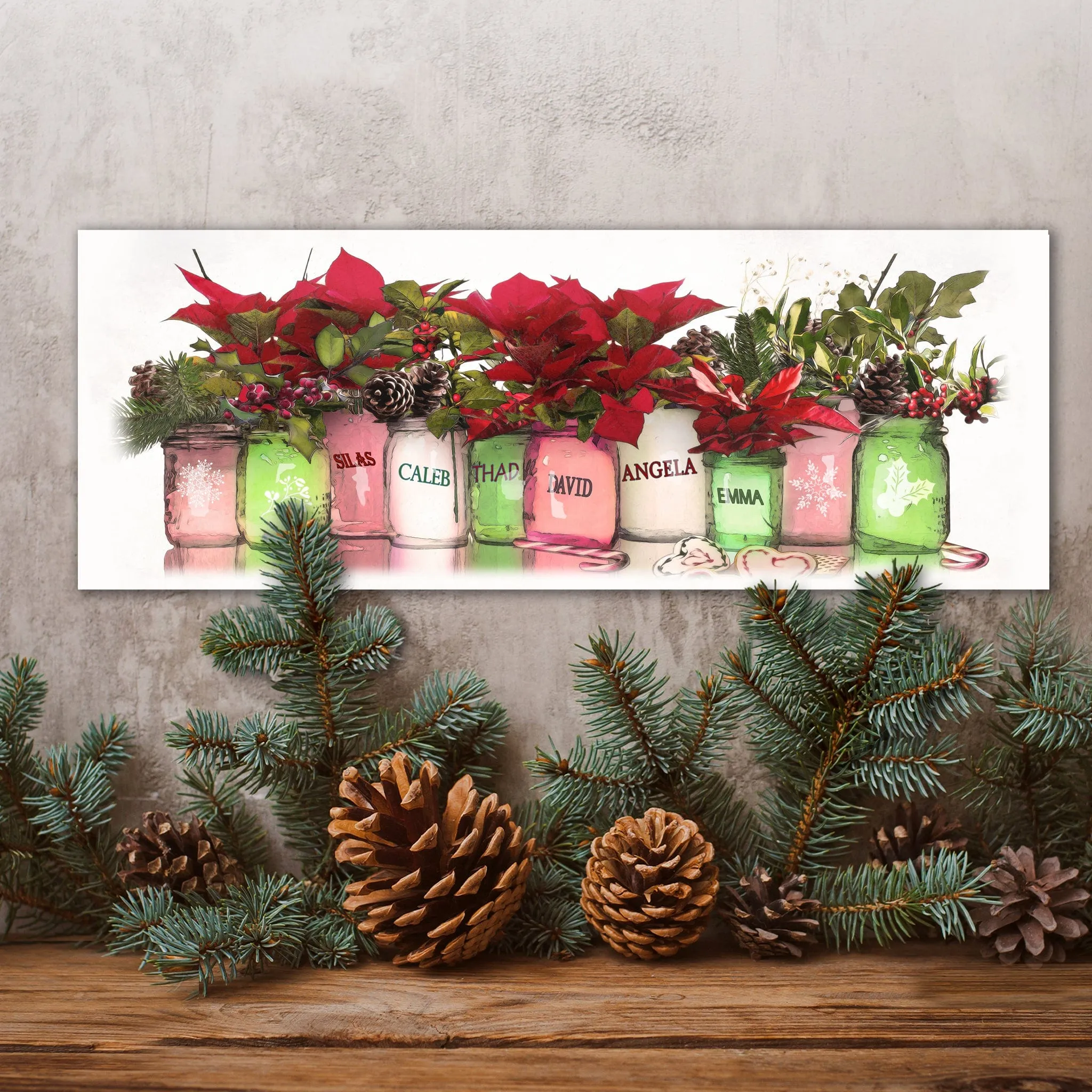 Christmas GRANDKIDS Mason Jars