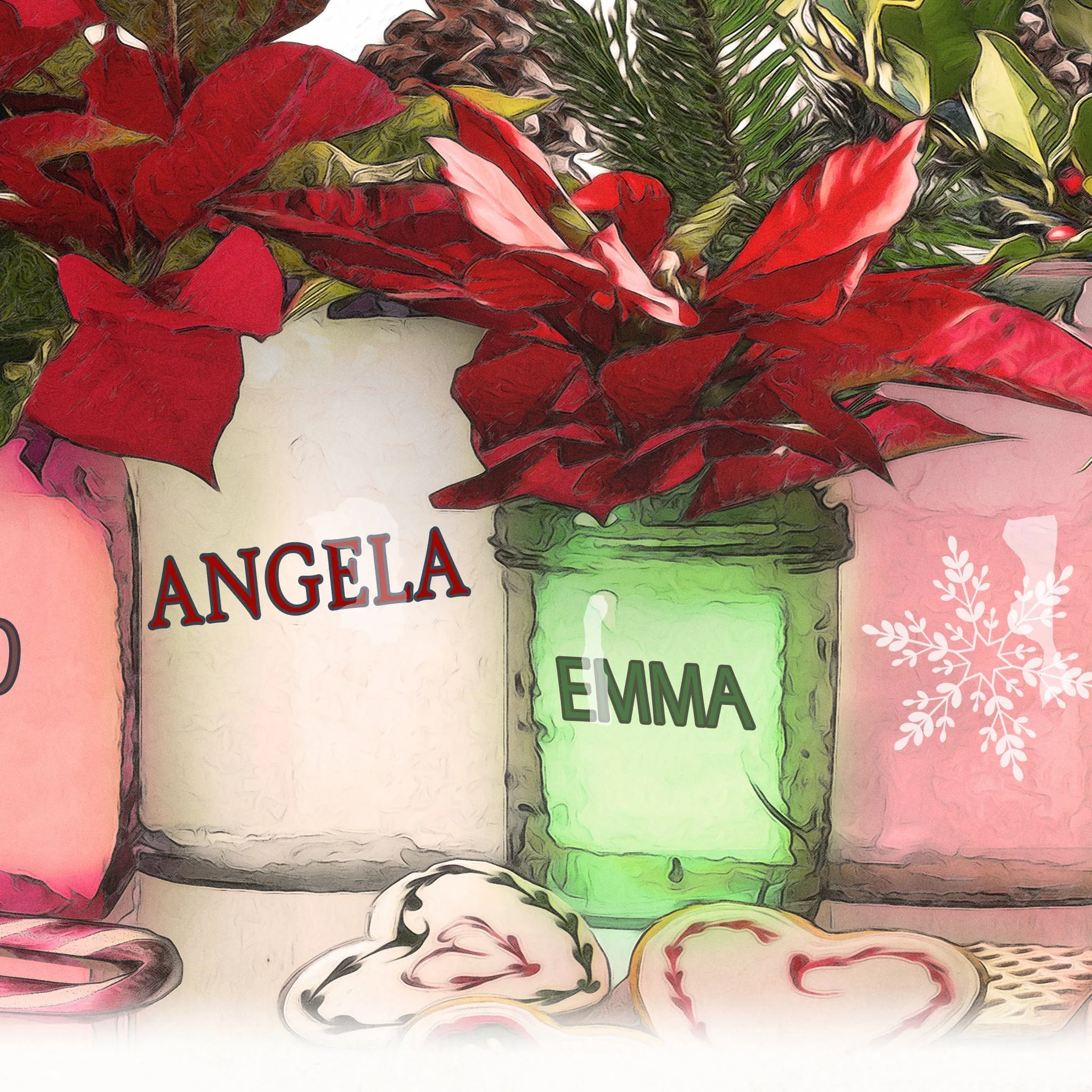 Christmas GRANDKIDS Mason Jars