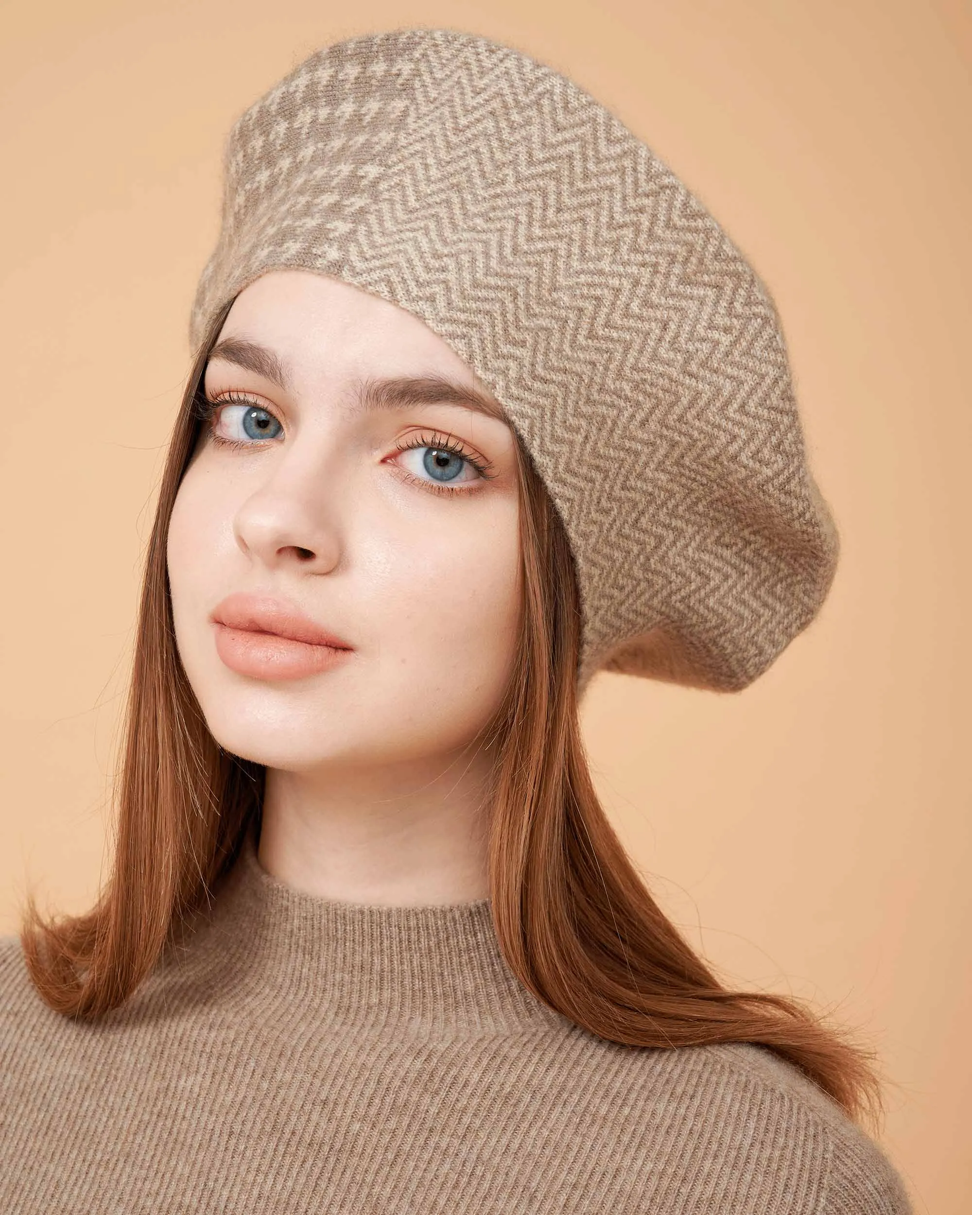 Cindy Geometric Cashmere Hat
