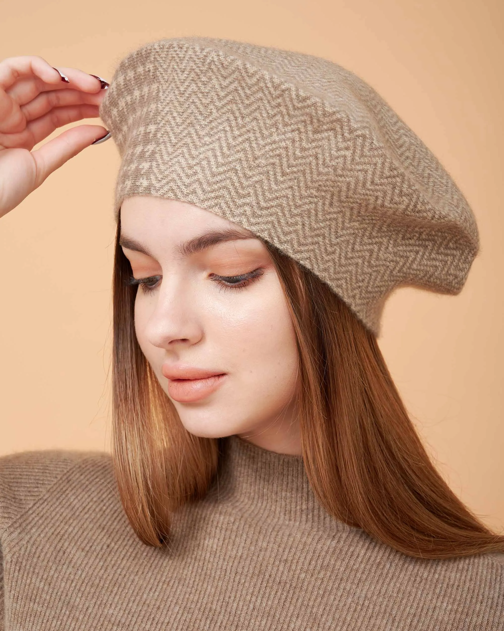 Cindy Geometric Cashmere Hat