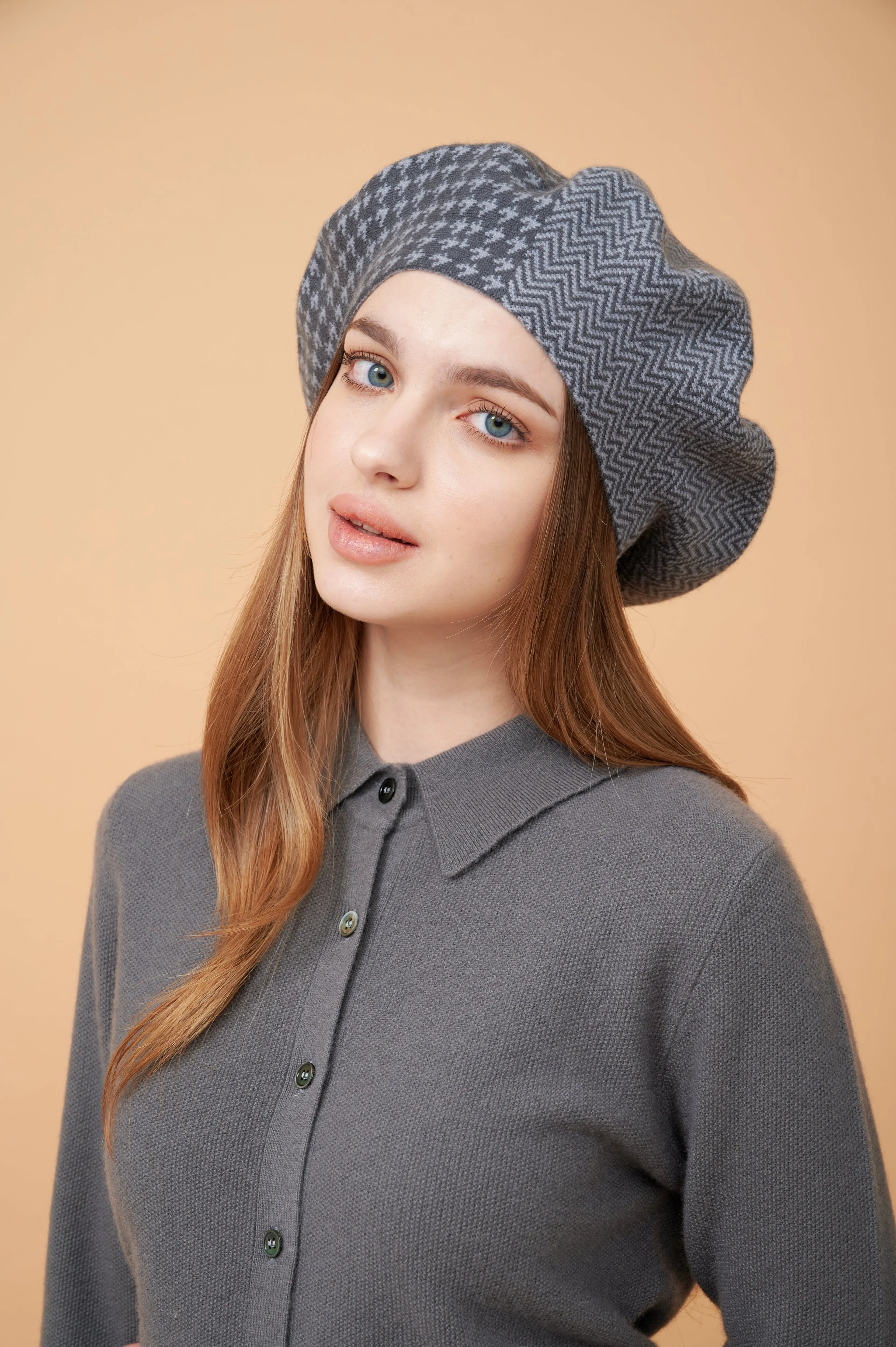 Cindy Geometric Cashmere Hat