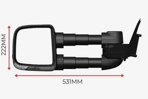 Clearview Compact Towing Mirror for Mazda BT-50 TF July  2020 onwards