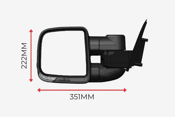 Clearview Compact Towing Mirror for Mazda BT-50 TF July  2020 onwards