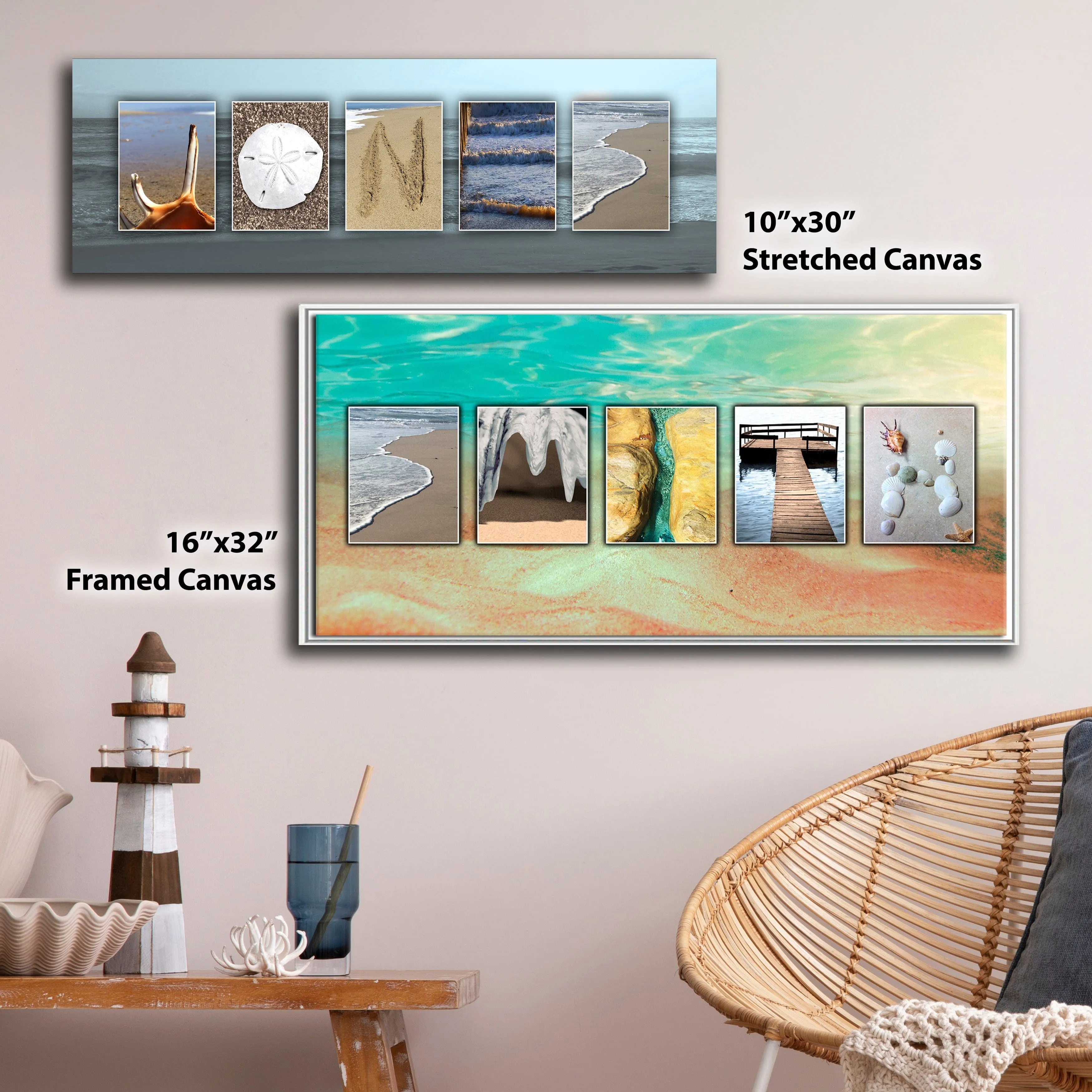 Coastal Beach Name Art