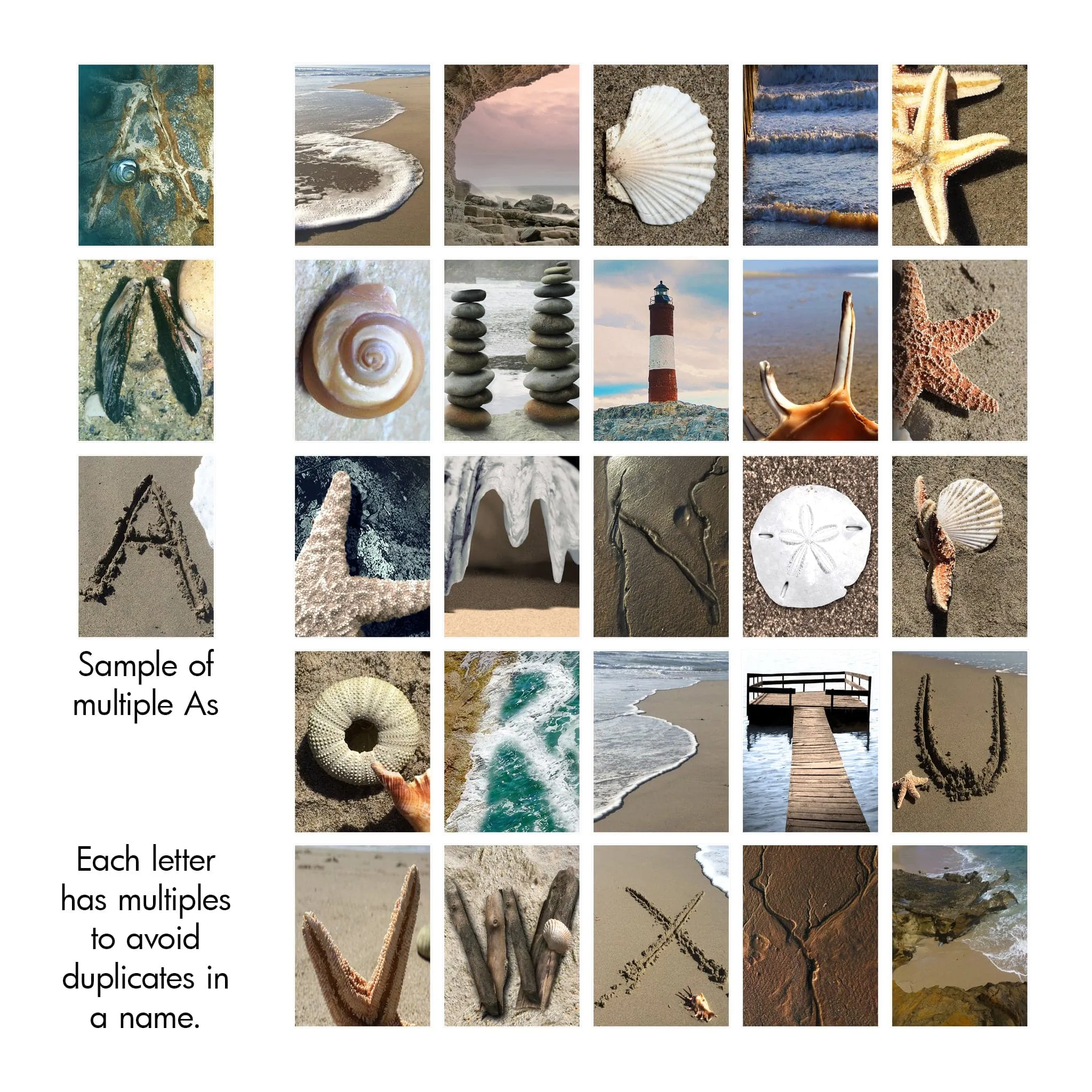 Coastal Beach Name Art