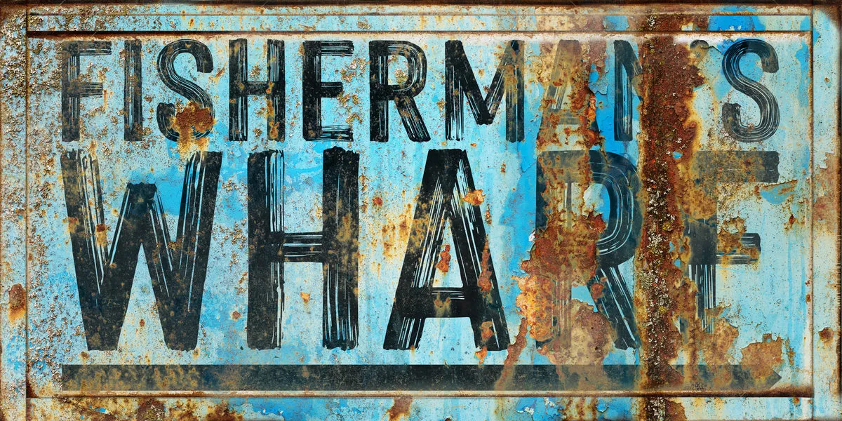 Coastal Decor - Fisherman's Wharf Coastal Sign